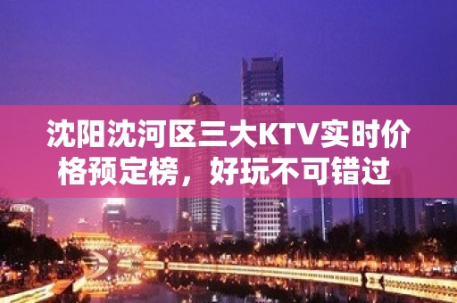 沈阳沈河区三大KTV实时价格预定榜，好玩不可错过 - 沈阳沈河KTV大全 