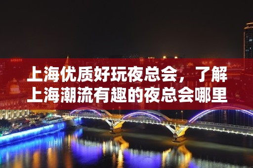 上海优质好玩夜总会，了解上海潮流有趣的夜总会哪里好