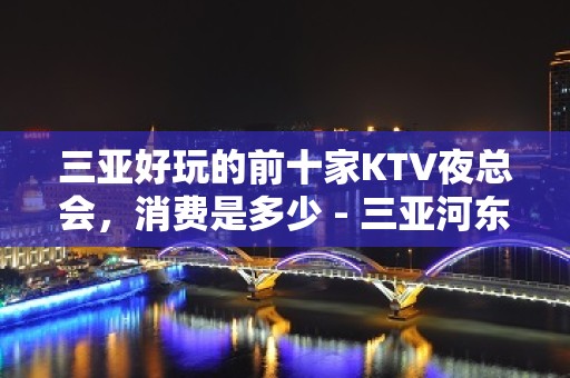 三亚好玩的前十家KTV夜总会，消费是多少 - 三亚河东KTV大全 