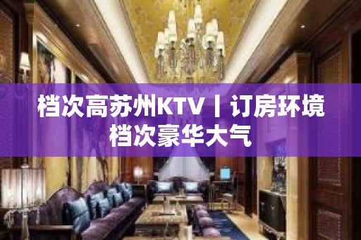 档次高苏州KTV丨订房环境档次豪华大气