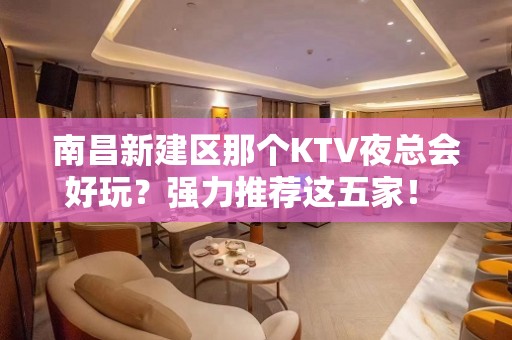 南昌新建区那个KTV夜总会好玩？强力推荐这五家！ - 南昌新建KTV大全 