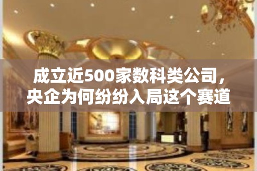 成立近500家数科类公司，央企为何纷纷入局这个赛道？