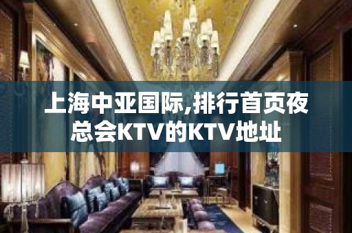 上海中亚国际,排行首页夜总会KTV的KTV地址