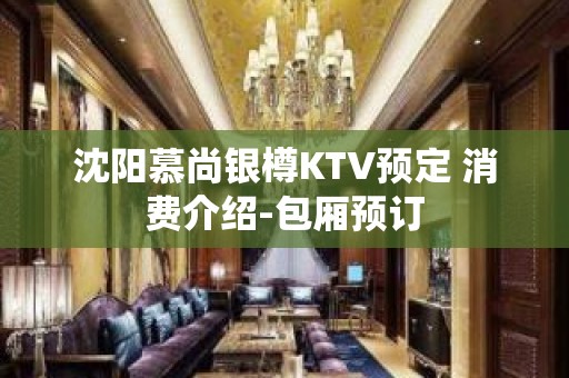 沈阳慕尚银樽KTV预定 消费介绍-包厢预订