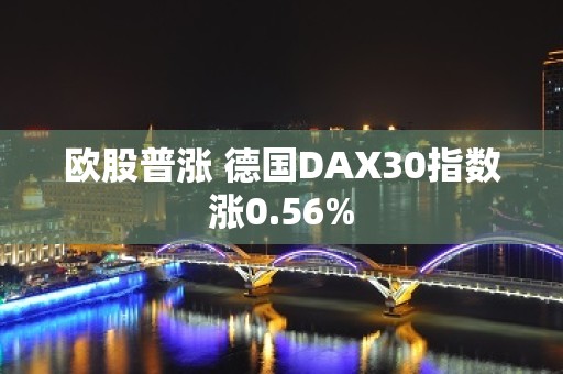 欧股普涨 德国DAX30指数涨0.56%