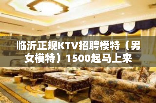 临沂正规KTV招聘模特（男女模特）1500起马上来