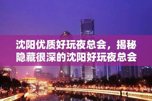 沈阳优质好玩夜总会，揭秘隐藏很深的沈阳好玩夜总会