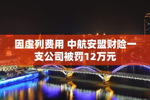 因虚列费用 中航安盟财险一支公司被罚12万元