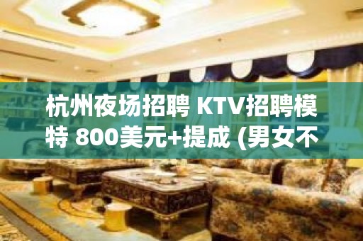 杭州夜场招聘 KTV招聘模特 800美元+提成 (男女不限)