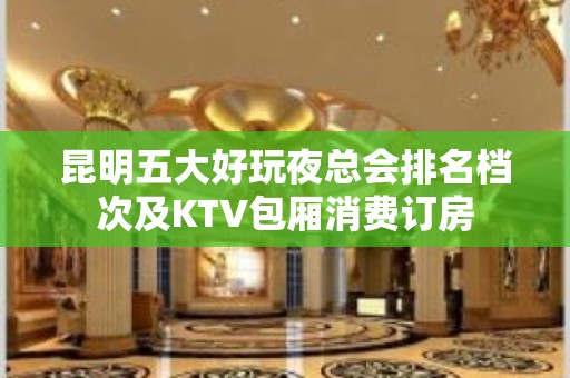 昆明五大好玩夜总会排名档次及KTV包厢消费订房