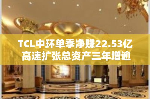 TCL中环单季净赚22.53亿 高速扩张总资产三年增逾1.5倍