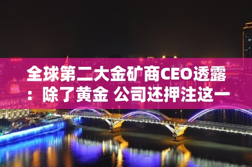 全球第二大金矿商CEO透露：除了黄金 公司还押注这一金属……