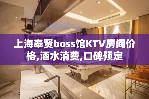 上海奉贤boss馆KTV房间价格,酒水消费,口碑预定