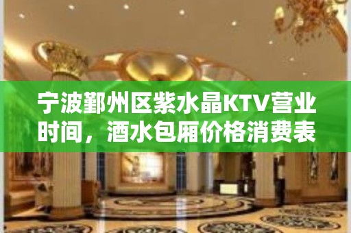 宁波鄞州区紫水晶KTV营业时间，酒水包厢价格消费表。