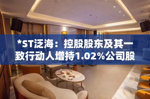 *ST泛海：控股股东及其一致行动人增持1.02%公司股份