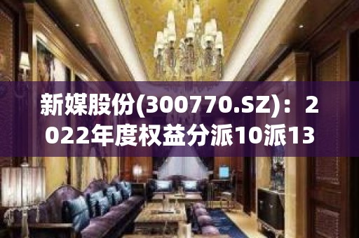 新媒股份(300770.SZ)：2022年度权益分派10派13.6元 股权登记日5月29日