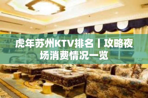 虎年苏州KTV排名丨攻略夜场消费情况一览