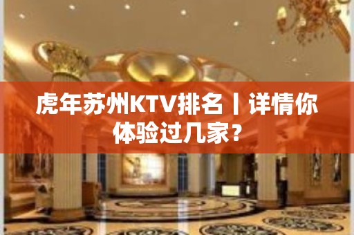 虎年苏州KTV排名丨详情你体验过几家？