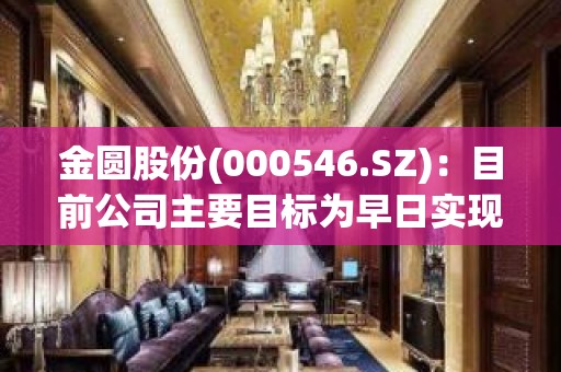 金圆股份(000546.SZ)：目前公司主要目标为早日实现万吨产线的全线贯通和达产