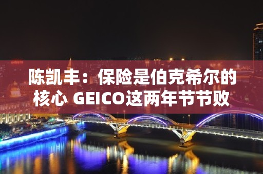 陈凯丰：保险是伯克希尔的核心 GEICO这两年节节败退 接班人上台回应