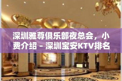 深圳雅尊俱乐部夜总会，小费介绍 – 深圳宝安KTV排名大全