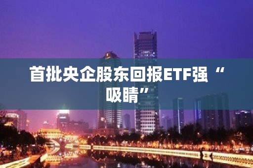 首批央企股东回报ETF强“吸睛”