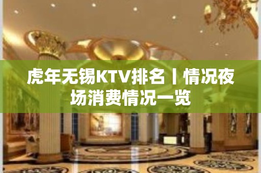 虎年无锡KTV排名丨情况夜场消费情况一览