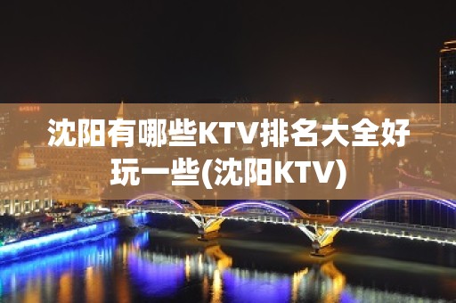 沈阳有哪些KTV排名大全好玩一些(沈阳KTV)