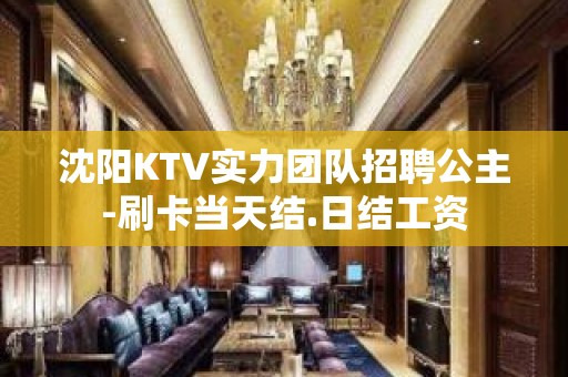 沈阳KTV实力团队招聘公主-刷卡当天结.日结工资