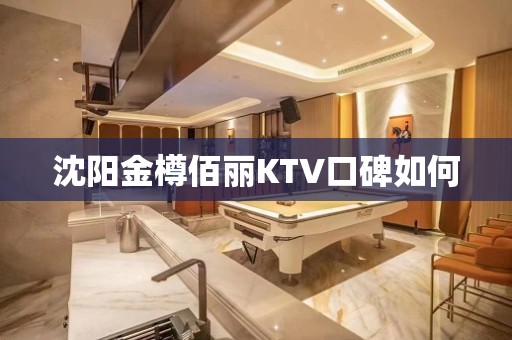 沈阳金樽佰丽KTV口碑如何