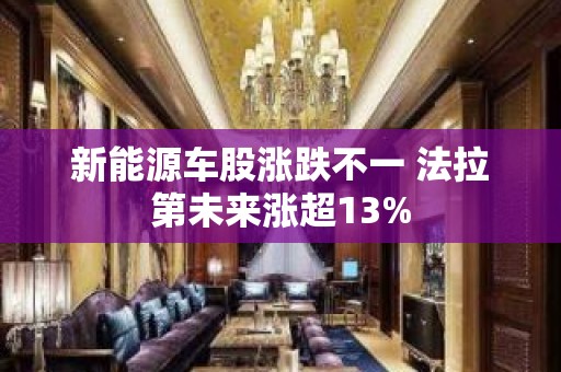 新能源车股涨跌不一 法拉第未来涨超13%