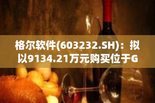 格尔软件(603232.SH)：拟以9134.21万元购买位于G60商用密码产业基地2号楼的房产