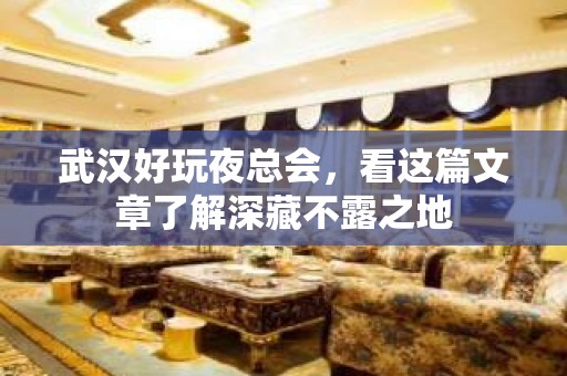 武汉好玩夜总会，看这篇文章了解深藏不露之地