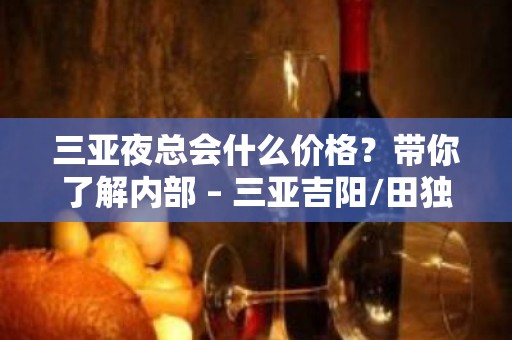 三亚夜总会什么价格？带你了解内部 – 三亚吉阳/田独KTV排名大全