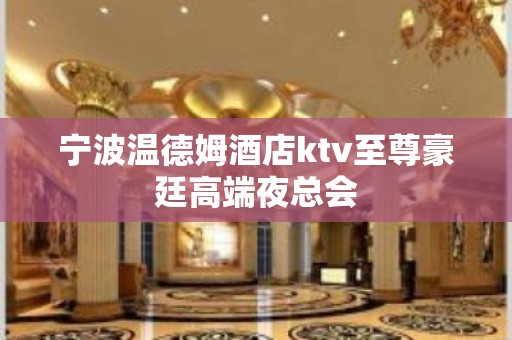 宁波温德姆酒店ktv至尊豪廷高端夜总会