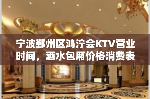 宁波鄞州区鸿泞会KTV营业时间，酒水包厢价格消费表。