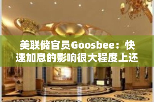 美联储官员Goosbee：快速加息的影响很大程度上还未显现