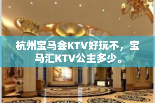 杭州宝马会KTV好玩不，宝马汇KTV公主多少。