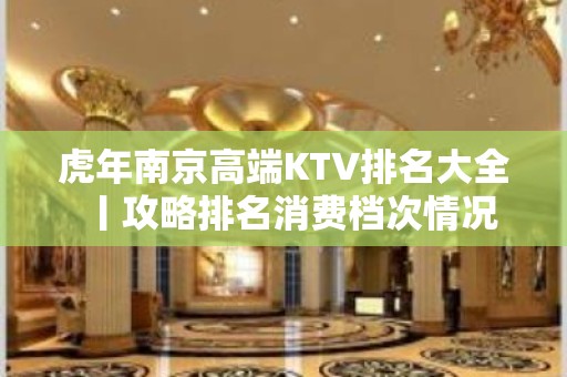 虎年﻿南京高端KTV排名大全丨攻略排名消费档次情况