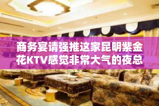 商务宴请强推这家昆明紫金花KTV感觉非常大气的夜总会