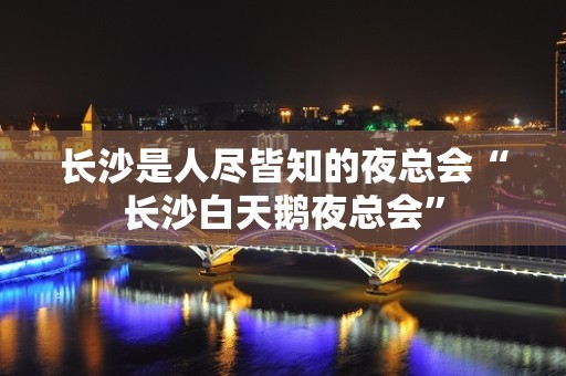 长沙是人尽皆知的夜总会“长沙白天鹅夜总会”