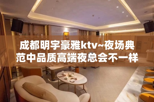 成都明宇豪雅ktv~夜场典范中品质高端夜总会不一样的乐趣