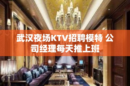 武汉夜场KTV招聘模特 公司经理每天推上班