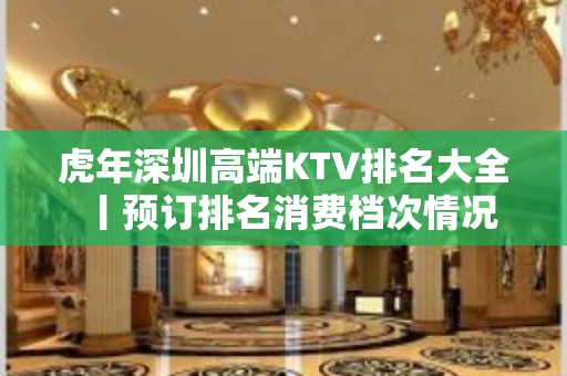 虎年深圳高端KTV排名大全丨预订排名消费档次情况