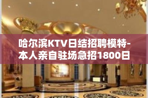 哈尔滨KTV日结招聘模特-本人亲自驻场急招1800日结模特