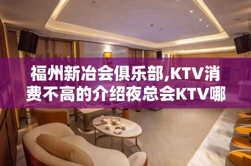 福州新冶会俱乐部,KTV消费不高的介绍夜总会KTV哪家好