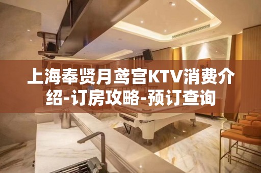 上海奉贤月鸢宫KTV消费介绍-订房攻略-预订查询