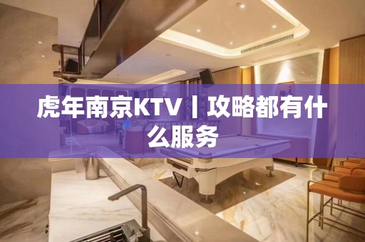 虎年﻿南京KTV丨攻略都有什么服务