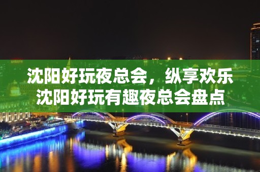 沈阳好玩夜总会，纵享欢乐沈阳好玩有趣夜总会盘点