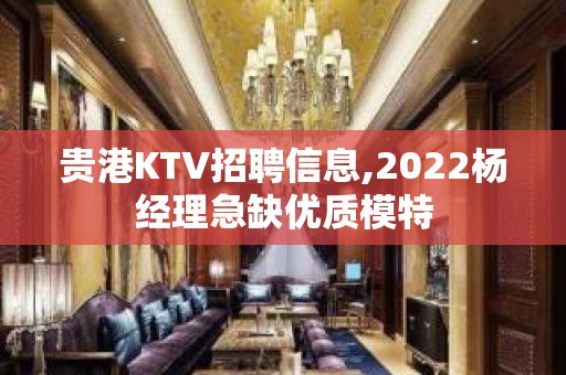 贵港KTV招聘信息,2022杨经理急缺优质模特